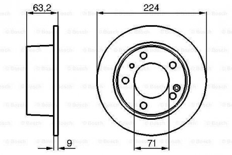 Тормозной диск BOSCH 0986478141 (фото 1)