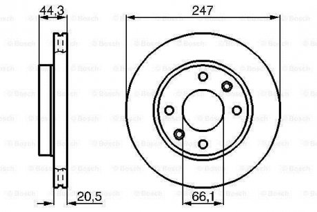 Тормозной диск BOSCH 0986478211 (фото 1)