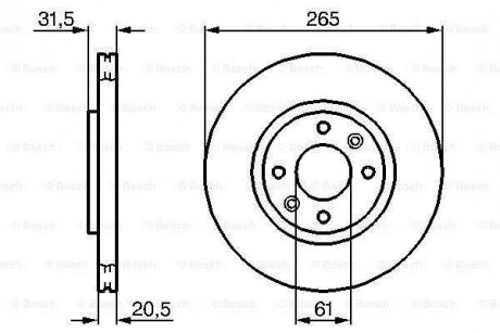 Тормозной диск BOSCH 0 986 478 279 (фото 1)