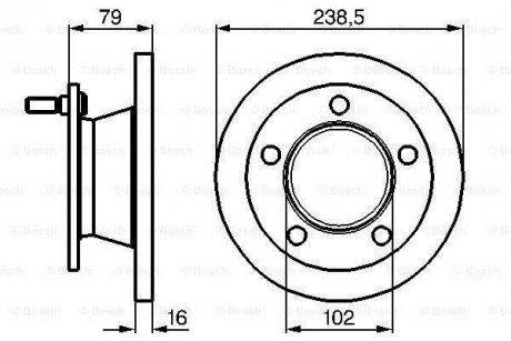 Тормозной диск BOSCH 0986478357 (фото 1)