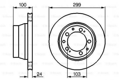 Тормозной диск BOSCH 0986478419 (фото 1)