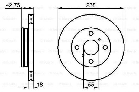 Тормозной диск BOSCH 0 986 478 438 (фото 1)