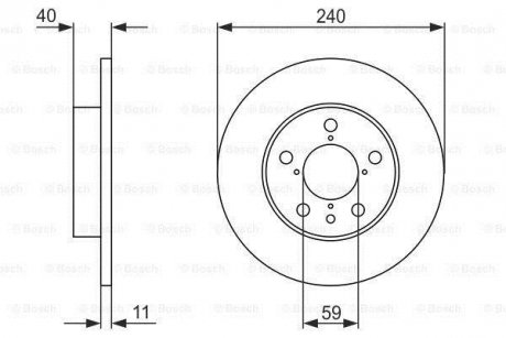 Тормозной диск BOSCH 0 986 478 444 (фото 1)