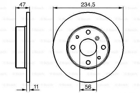 Тормозной диск BOSCH 0 986 478 500 (фото 1)