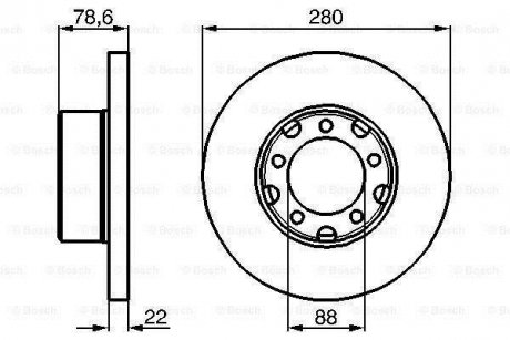 Тормозной диск BOSCH 0986478529 (фото 1)