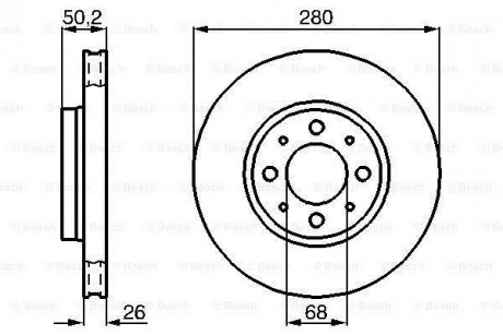 Тормозной диск BOSCH 0986478602 (фото 1)