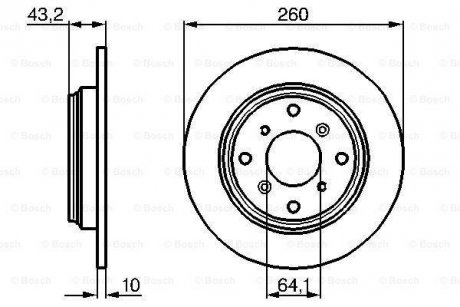 Тормозной диск BOSCH 0986478680 (фото 1)