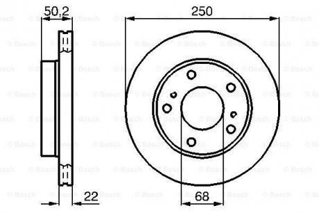 Тормозной диск BOSCH 0986478685 (фото 1)