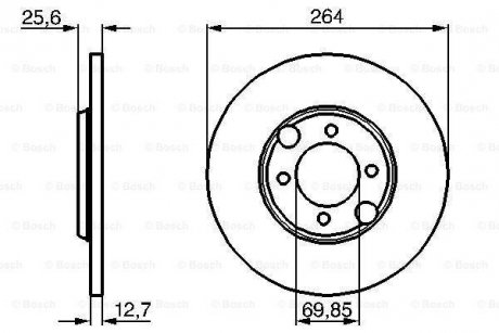 Тормозной диск BOSCH 0 986 478 689 (фото 1)