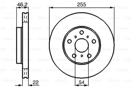 Тормозной диск BOSCH 0 986 478 725 (фото 1)