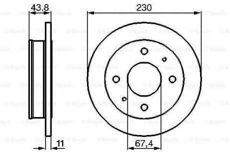 Тормозной диск BOSCH 0986478727 (фото 1)