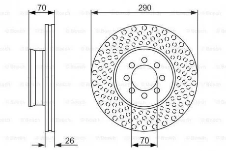 Тормозной диск BOSCH 0986479602 (фото 1)