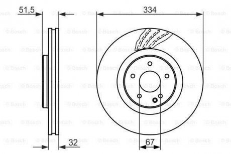 Тормозной диск BOSCH 0986479650 (фото 1)