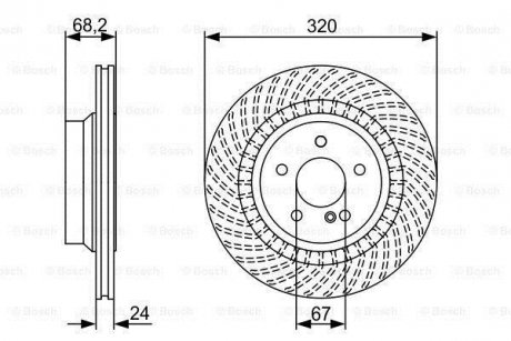 Тормозной диск BOSCH 0986479654 (фото 1)