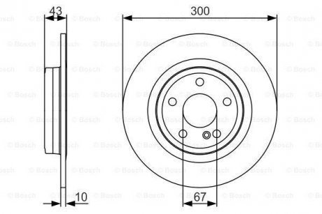 Диск тормозной BOSCH 0986479A38 (фото 1)