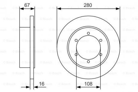 Тормозной диск BOSCH 0 986 479 A94 (фото 1)