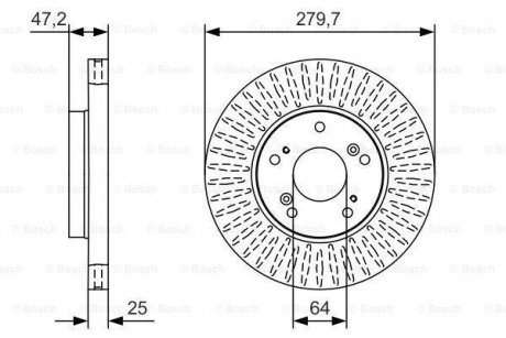 Тормозной диск BOSCH 0986479B01 (фото 1)