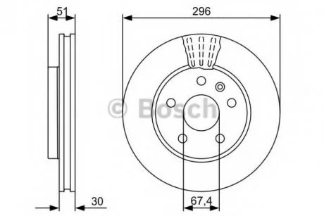 Диск гальмівний BOSCH 0986479C65
