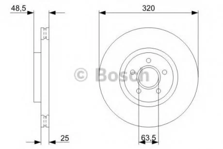 Диск гальмівний BOSCH 0986479C75