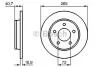 TARCZA HAM. MAZDA 3 1.4 HATCHBACK [BK] 59KW/ 80PS 1.3L 08.2003 - 12.2008 BOSCH 0986479C77 (фото 1)