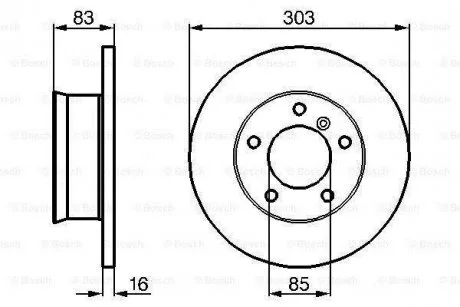 Диск гальмівний BOSCH 0 986 479 C84