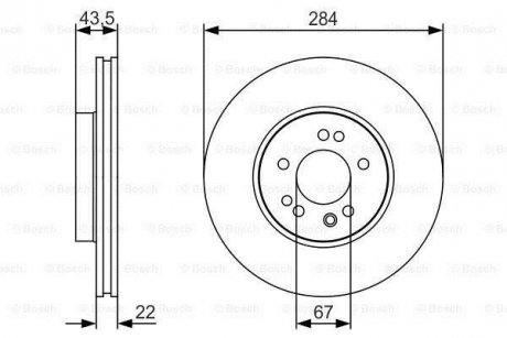 ДИСК тормозной передний PREMIUM2 BOSCH 0 986 479 S15 (фото 1)