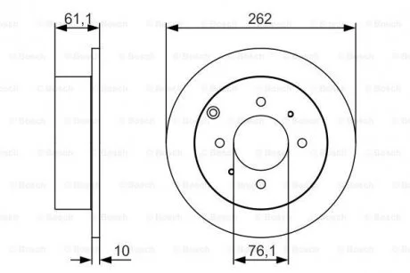 Гальмівний диск PR2 HYUNDAI/KIA Matrix/Sonata/Magentis "R "98-05 BOSCH 0986479S68