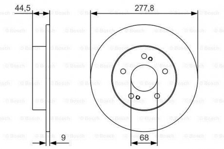 Тормозной диск NISSAN Cefiro/Maxima QX''R''2,0-3,0''94>> BOSCH 0986479T86