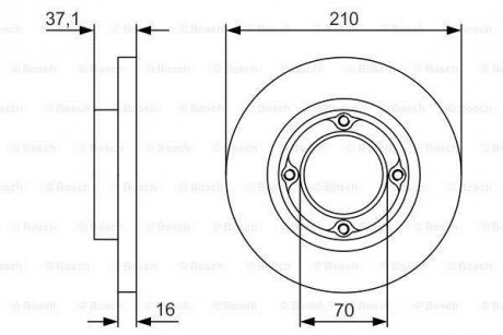 Тормозной диск BOSCH 0986479U96 (фото 1)