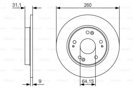 Тормозной диск BOSCH 0986479V21