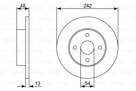 TOYOTA Диск тормозной Corolla 83-88 BOSCH 0986479V69 (фото 1)