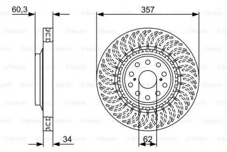 Диск гальмівний BOSCH 0986479V74