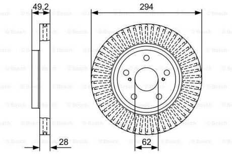 Диск гальмівної BOSCH 0986479W40