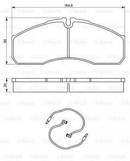 Комплект тормозных колодок, дисковый тормоз BOSCH 0 986 494 273 (фото 1)