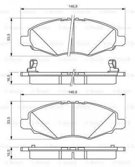 Комплект тормозных колодок, дисковый тормоз BOSCH 0 986 494 326 (фото 1)