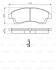 Комплект гальмівних колодок передн , MAZDA B-SERIE 2.2-2.6 01.85-06.99 0 986 494 503