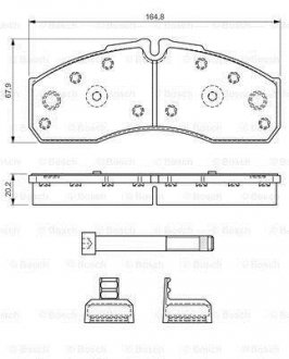 Гальмівні колодки, дискові BOSCH 0986494548 (фото 1)