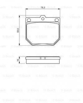 Комплект тормозных колодок BOSCH 0 986 494 579 (фото 1)