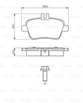 Гальмівна колодки BOSCH 0986494664