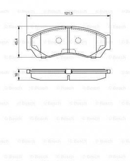 Комплект тормозных колодок BOSCH 0 986 494 681 (фото 1)