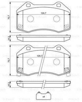 OPEL Колодки торм. передние Corsa D/E BOSCH 0986494718 (фото 1)