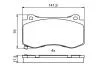 Тормозные колодки дисковые CHRYSLER/JEEP 300C/Grand Cherokee SRT "F "04-10 BOSCH 0986494870 (фото 8)