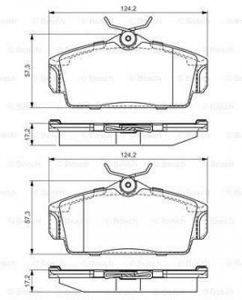Гальмівні колодки, дискові BOSCH 0986495070 (фото 1)