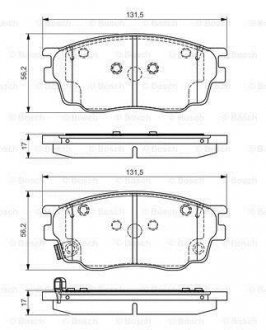 Колодки тормозные дисковые BOSCH 0 986 495 087 (фото 1)