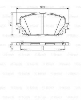 Колодки гальмівні дискові TOYOTA Yaris/Prius \'\'F "06>> PR2 BOSCH 0986495109 (фото 1)