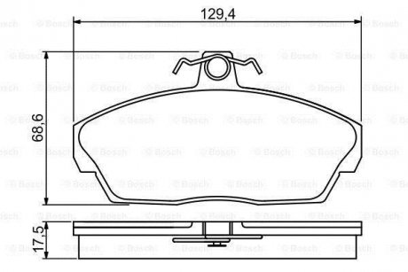 Гальмівні колодки дискові PR2 - заміна на 0986424566 BOSCH 0986495228 (фото 1)