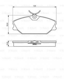 Колодки тормозные дисковые premium 2 BOSCH 0986495262 (фото 1)
