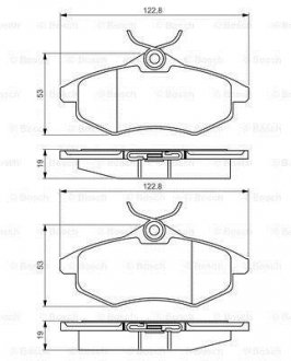 Тормозные колодки дисковые CITROEN C2,C3 1,1-1,4HDi 02- BOSCH 0986495268 (фото 1)