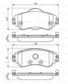 Комплект тормозных колодок BOSCH 0986495304