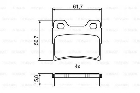 Комплект тормозных колодок BOSCH 0986495386 (фото 1)